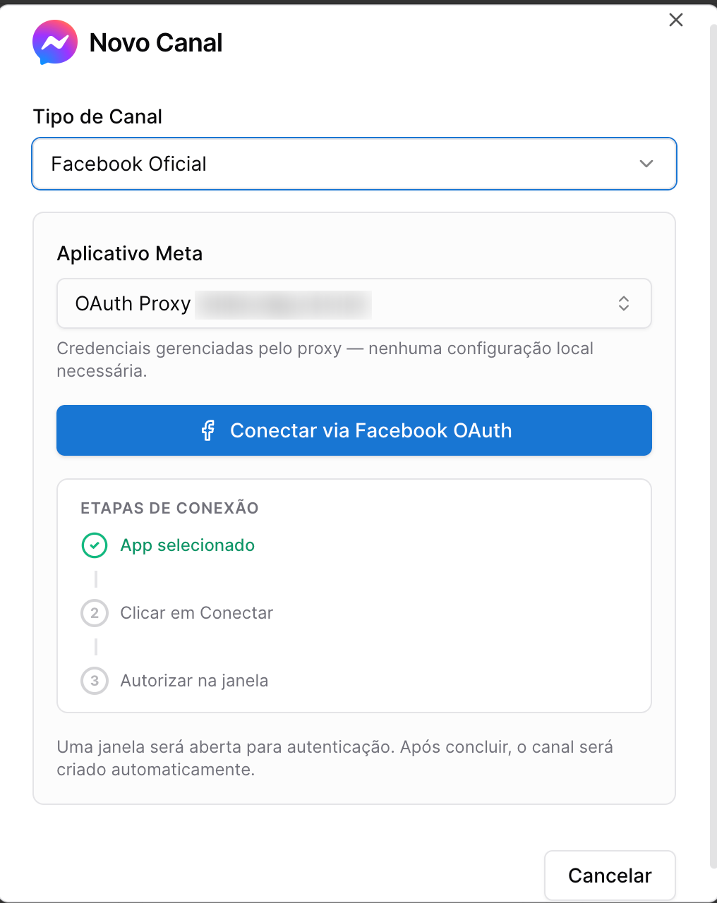 CaptaEdu - conectar canal facebook messenger